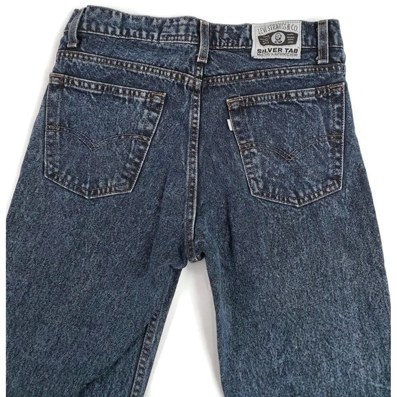 Vintage Levis Silver Tab 512 Jeans Mens‎ 32x24 Blue Baggy Fit Made USA 90s Denim